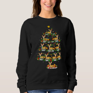 Fennec Fox  Xmas Lights Fennec Fox Christmas Tree Sweatshirt