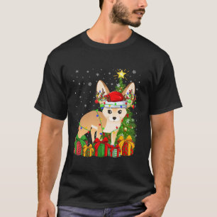Fennec Fox Xmas Tree Lighting Santa Hat Fennec Fox T-Shirt