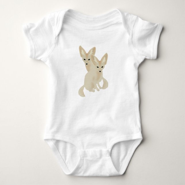 Fennec Foxes Baby Bodysuit (Front)