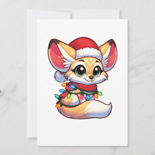 Fennec Merry Christmas Winter Animals Cute Fennecs Holiday Card