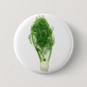 Fennel leaf and bulb 6 cm round badge