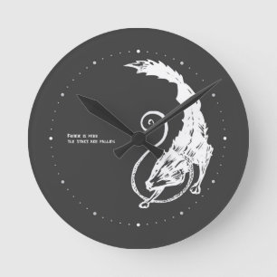 Fenrir Fenris is free dog viking norse mythology Round Clock