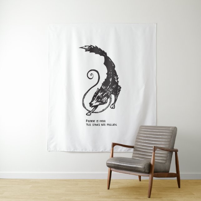 Fenrir Fenris is free dog viking norse mythology Tapestry (In Situ)