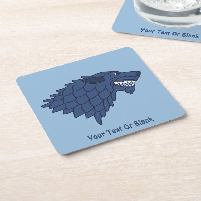 Fenrir/Fenriswolf Square Paper Coaster (Angled)