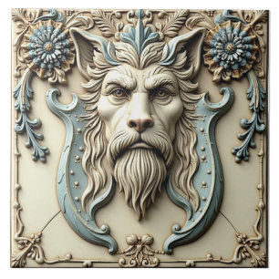 Fenrir, the Defender of the Lycan Dominion Ceramic Tile