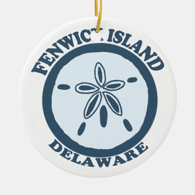 Fenwick Island. Ceramic Ornament (Front)