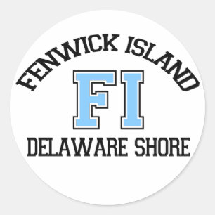 Fenwick Island. Classic Round Sticker