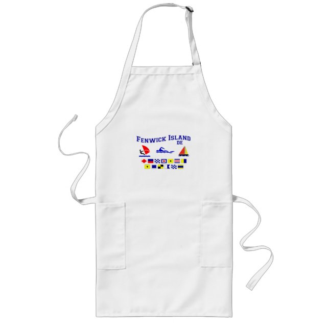 Fenwick Island DE Signal Flags Long Apron (Front)