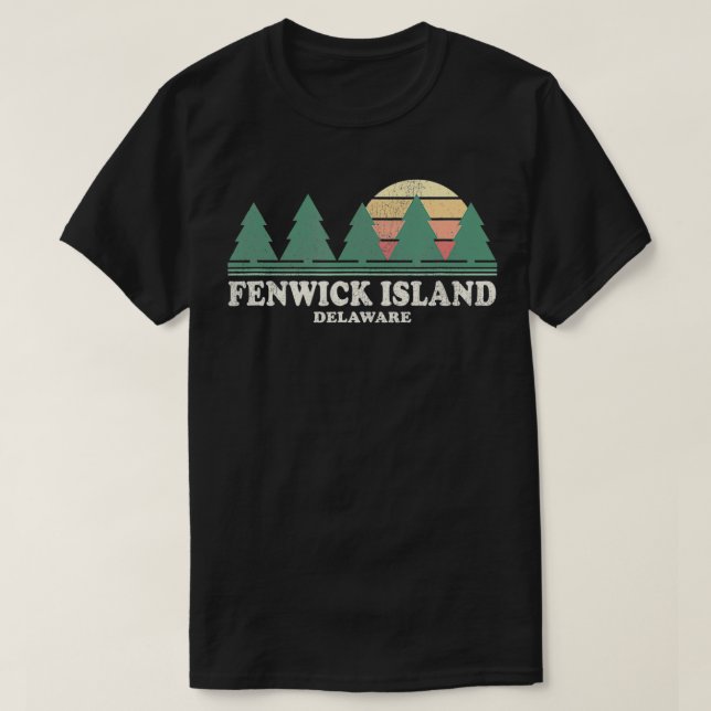 Fenwick Island DE Vintage Throwback Tee Retro 70s  (Design Front)