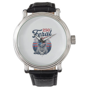 Feral 250 and Free Racoon Patriotic Vector Design Watch
