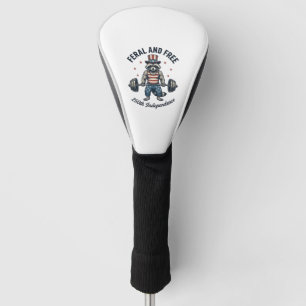 Feral and Free Patriotic Racoon Weightlifting Shi Golf Head Cover