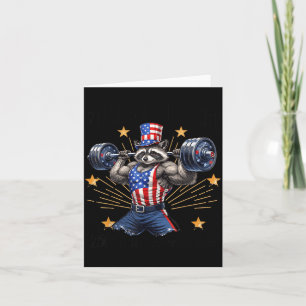 Feral And Funny Racoon 250th Anniversary 4th Of Card