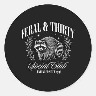 Feral And Thirty Sogovernment Agencyl Club Classic Round Sticker