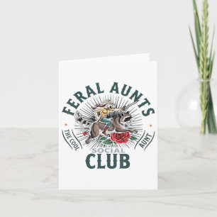 Feral Aunts Social Club The Cool Aunt Raccoon Card