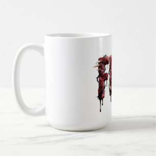 Feral Bloody Meat Horror Typography Gothic Streetw Coffee Mug