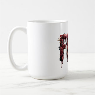 Feral Bloody Meat Horror Typography Gothic Streetw Coffee Mug