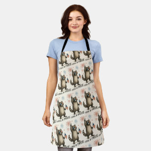 Feral But Free Fireworks Feral Racoon 4th Of July Apron