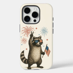 Feral But Free Fireworks Feral Racoon 4th Of July iPhone 16 Pro Case