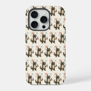 Feral But Free Fireworks Feral Racoon 4th Of July iPhone 15 Pro Case