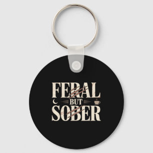 Feral but sober scratch marks raccoon possum trash key ring