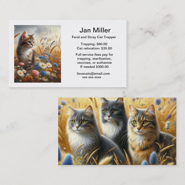 Feral Cat Colony TNR Business Card (Front/Back)