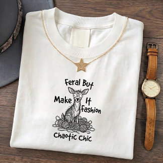 Feral Deer Funny Fashion Quote Tee