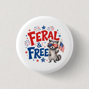 Feral & Free 3 Cm Round Badge
