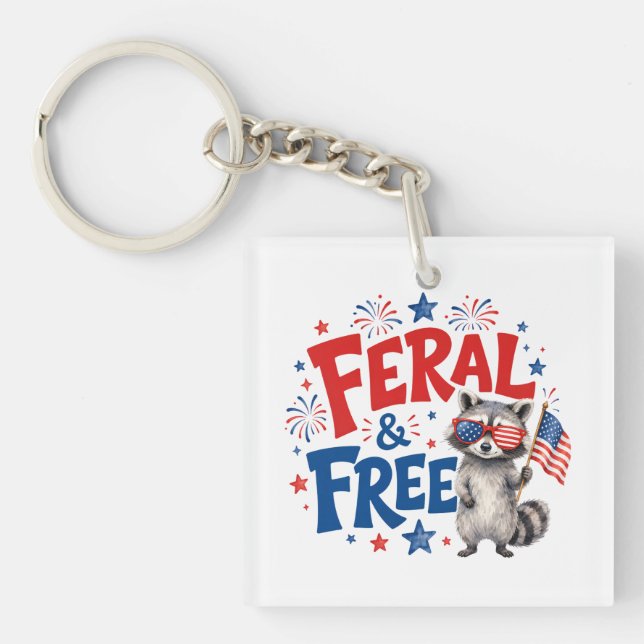 Feral & Free Key Ring (Front)