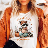 Feral Girl Autumn Vintage Racoon