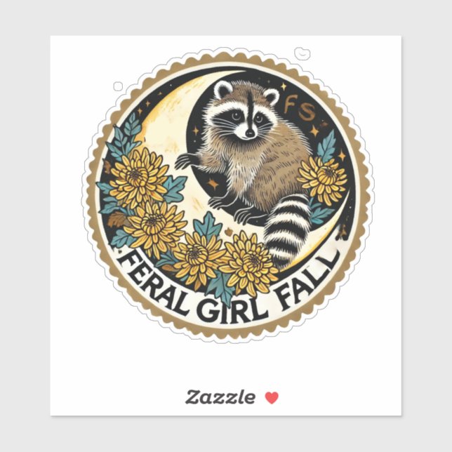 Feral Girl Fall Racoon                            (Sheet)