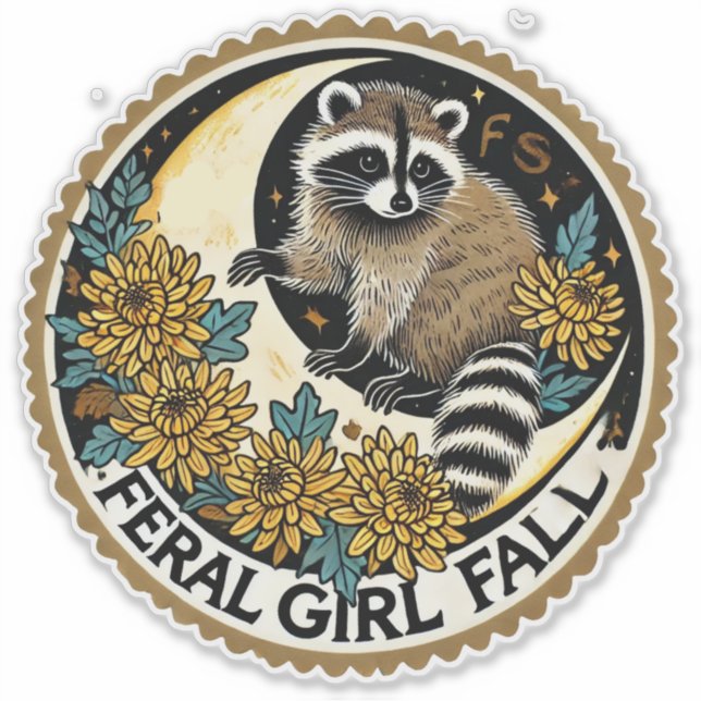 Feral Girl Fall Racoon                            (Front)
