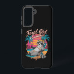 Feral Girl Summer Beach Funny Racoon Samsung Galaxy Case<br><div class="desc">Feral Girl Summer Beach Funny Racoon</div>
