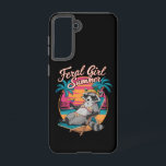 Feral Girl Summer Beach Funny Racoon Samsung Galaxy Case<br><div class="desc">Feral Girl Summer Beach Funny Racoon</div>