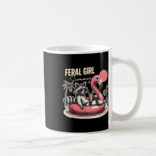 Feral Girl Summer Funny Meme Feral Racoon Summer  Coffee Mug
