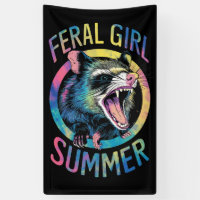 Feral Girl Summer Opossum Tie Dye Racoon