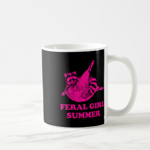 Feral Girl Summer Raccoon Lovers Trash Panda Summe Coffee Mug