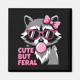Feral Girl Summer Trash Panda Beach Cute But Feral Magnet