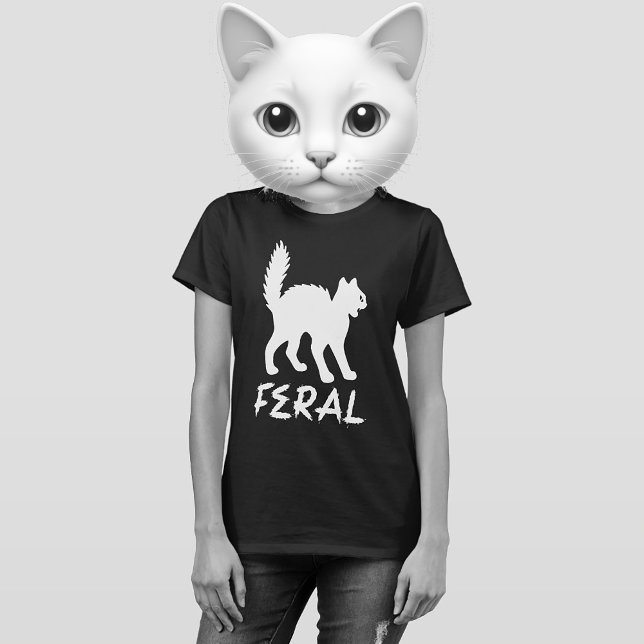FERAL GOTH PUNK KITTY CAT SHIRT (FERAL GOTH PUNK KITTY CAT SHIRT)