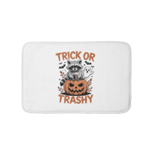 Feral Halloween Trick or Trashy Bath Mat