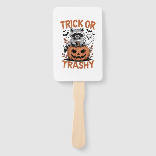 Feral Halloween Trick or Trashy Hand Fan