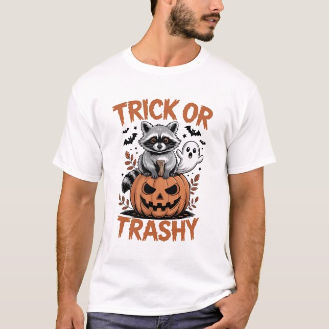 Feral Halloween Trick or Trashy T-Shirt (Front)