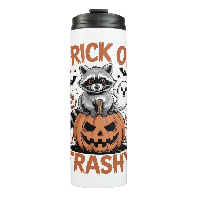 Feral Halloween Trick or Trashy Thermal Tumbler (Front)
