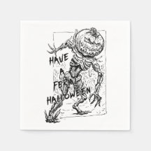 Feral Jack-o'-Lantern Creepy Halloween T-Shirt Des
