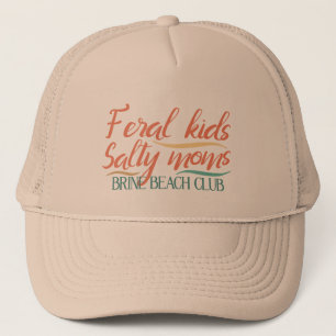 Feral kids salty moms slogan hat
