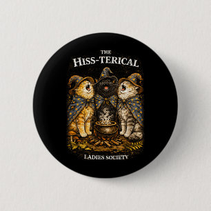 Feral Ladies Society Cat Wicca Halloween Witch 6 Cm Round Badge
