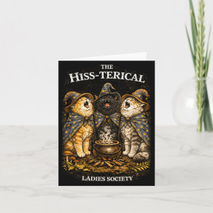 Feral Ladies Society Cat Wicca Halloween Witch Card