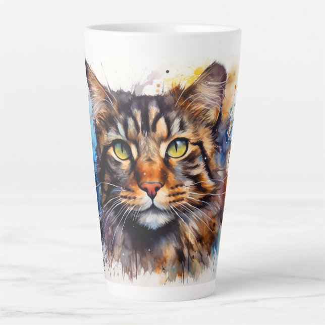 Feral Maine Coon Latte Mug (Front)