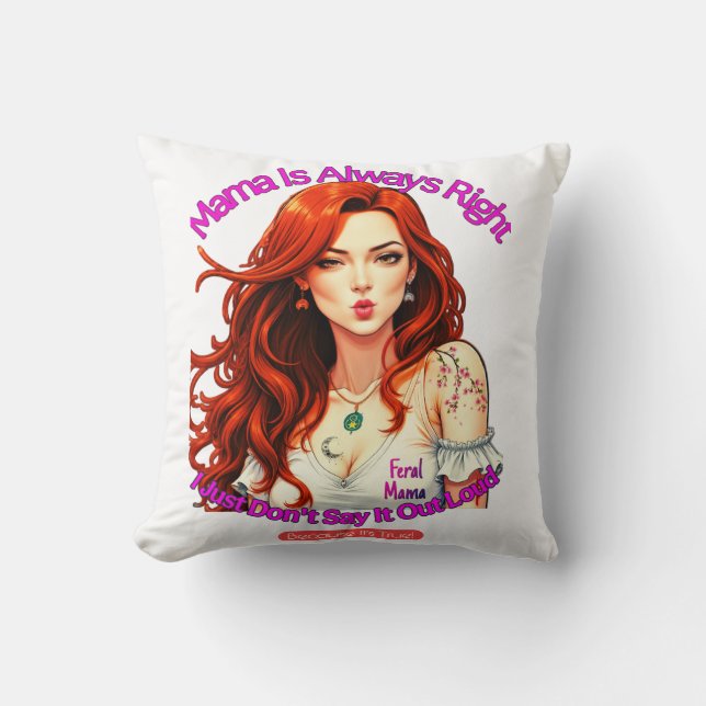 Feral Mama Cushion (Front)