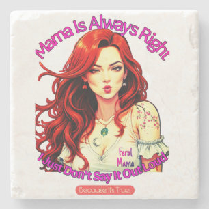 Feral Mama Stone Coaster