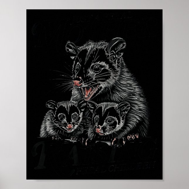 Feral Mom Ossum Funny Animal Quote Mother’s Day  Poster (Front)